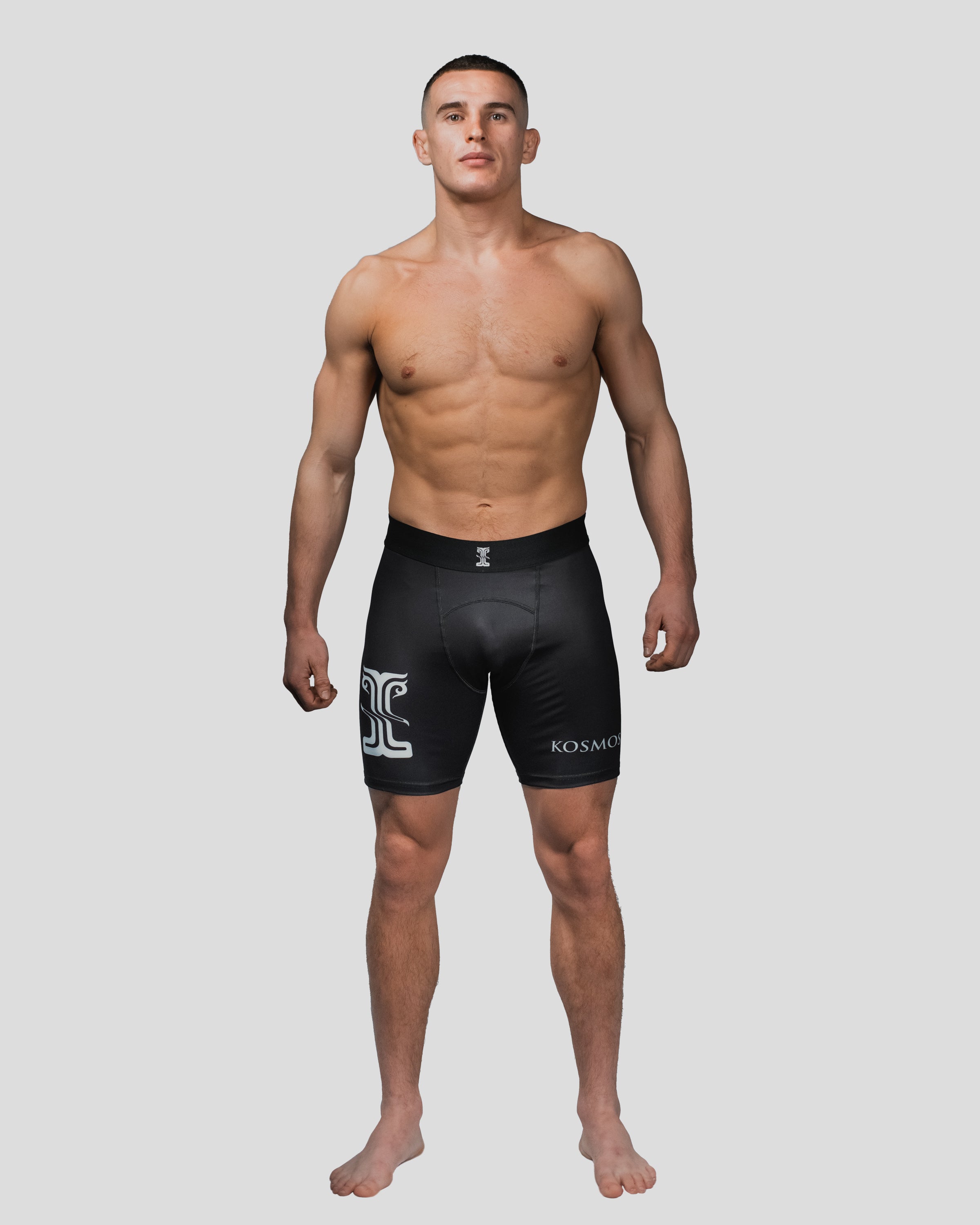Full-body shot of the All Strength Shorts in action, emphasising their performance fit and lightweight material