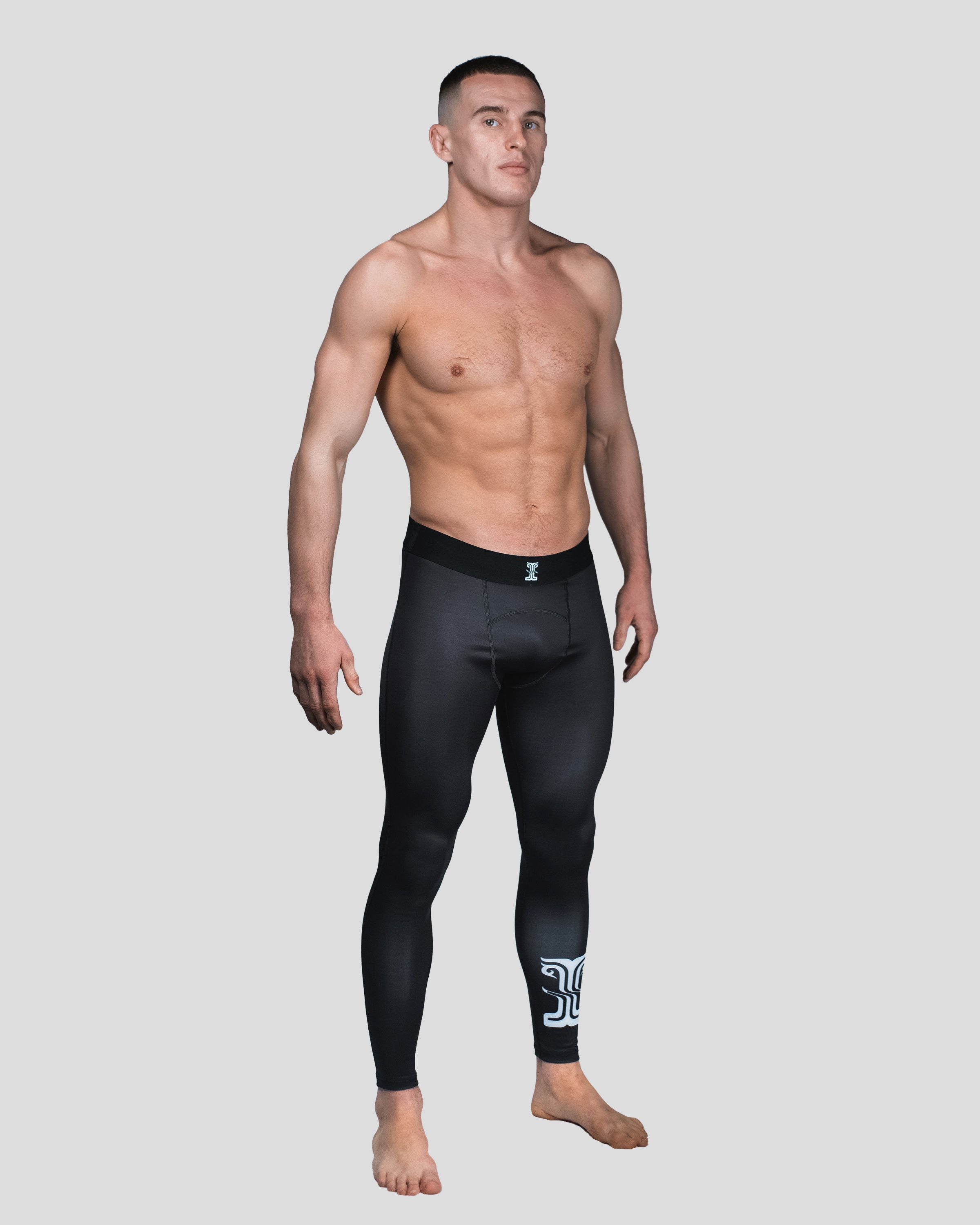 Side angle of the Column Spats, displaying the flexible, form-fitting material designed for maximum mobility during training